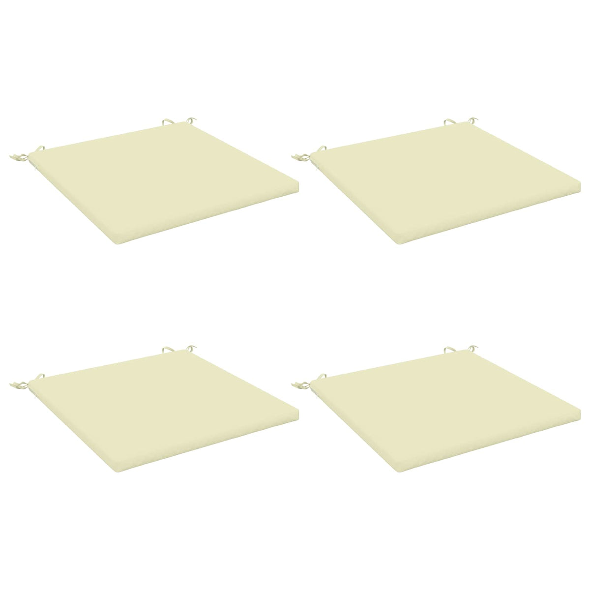 vidaXL 4-Piece Seat Cushions SOEST 4 pcs 100% Polyester Cream