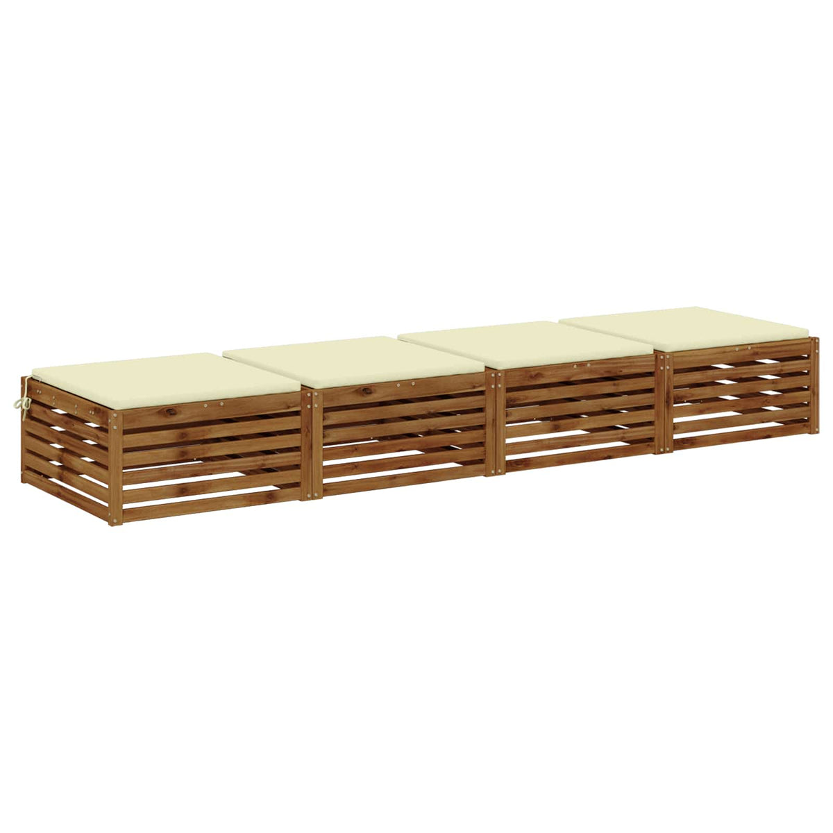 vidaXL 4-Piece Seat Cushions SOEST 4 pcs 100% Polyester Cream