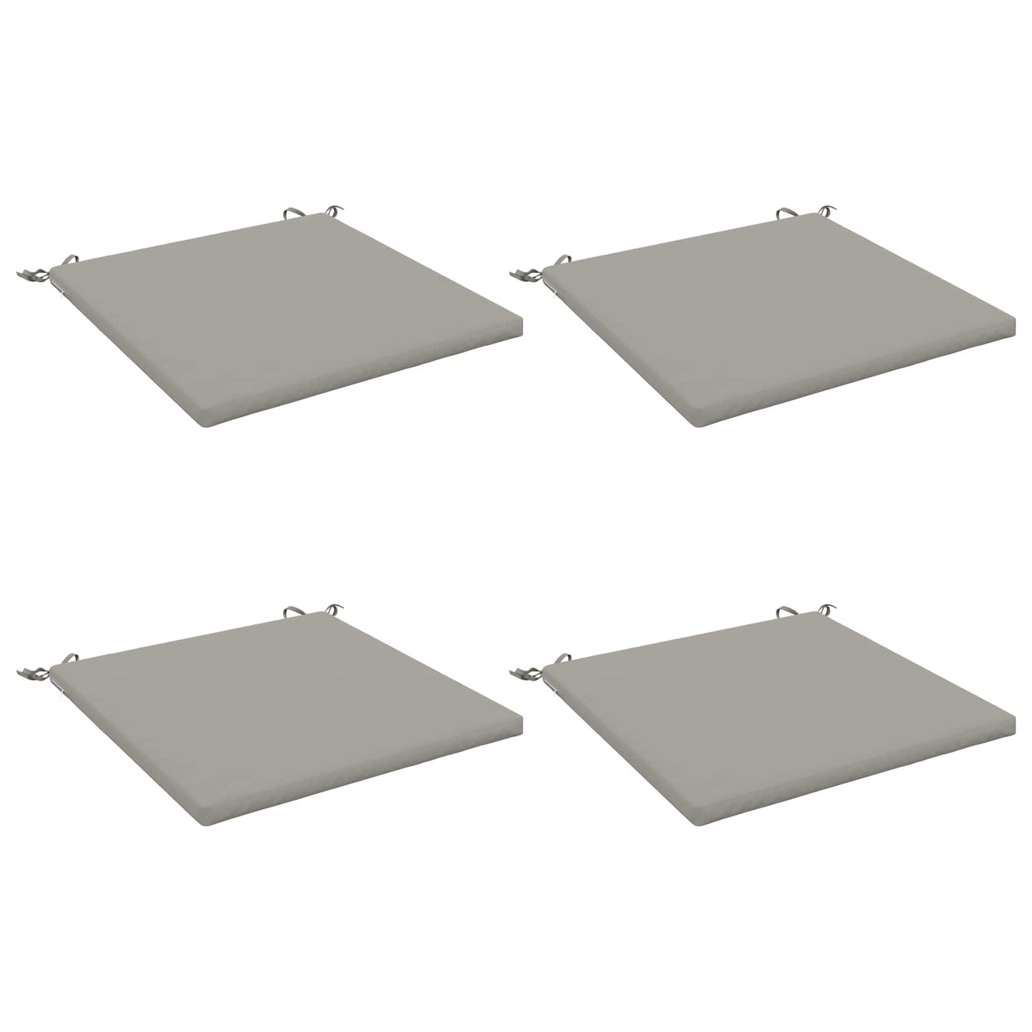 vidaXL 4-Piece Seat Cushions SOEST 4 pcs 100% Polyester Grey