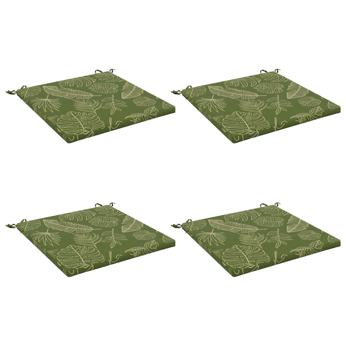 vidaXL 4-Piece Seat Cushions SOEST 4 pcs 100% Polyester Leaf Design