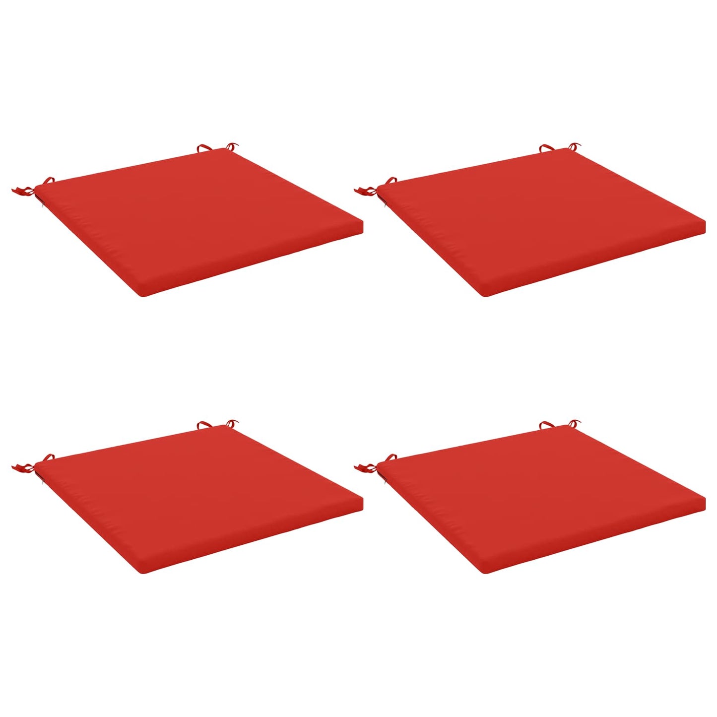 vidaXL 4-Piece Seat Cushions SOEST 4 pcs 100% Polyester Red