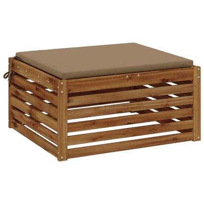 vidaXL 1-Piece Seat Cushion SOEST 100% Polyester Taupe 60 x 60 x 3 cm