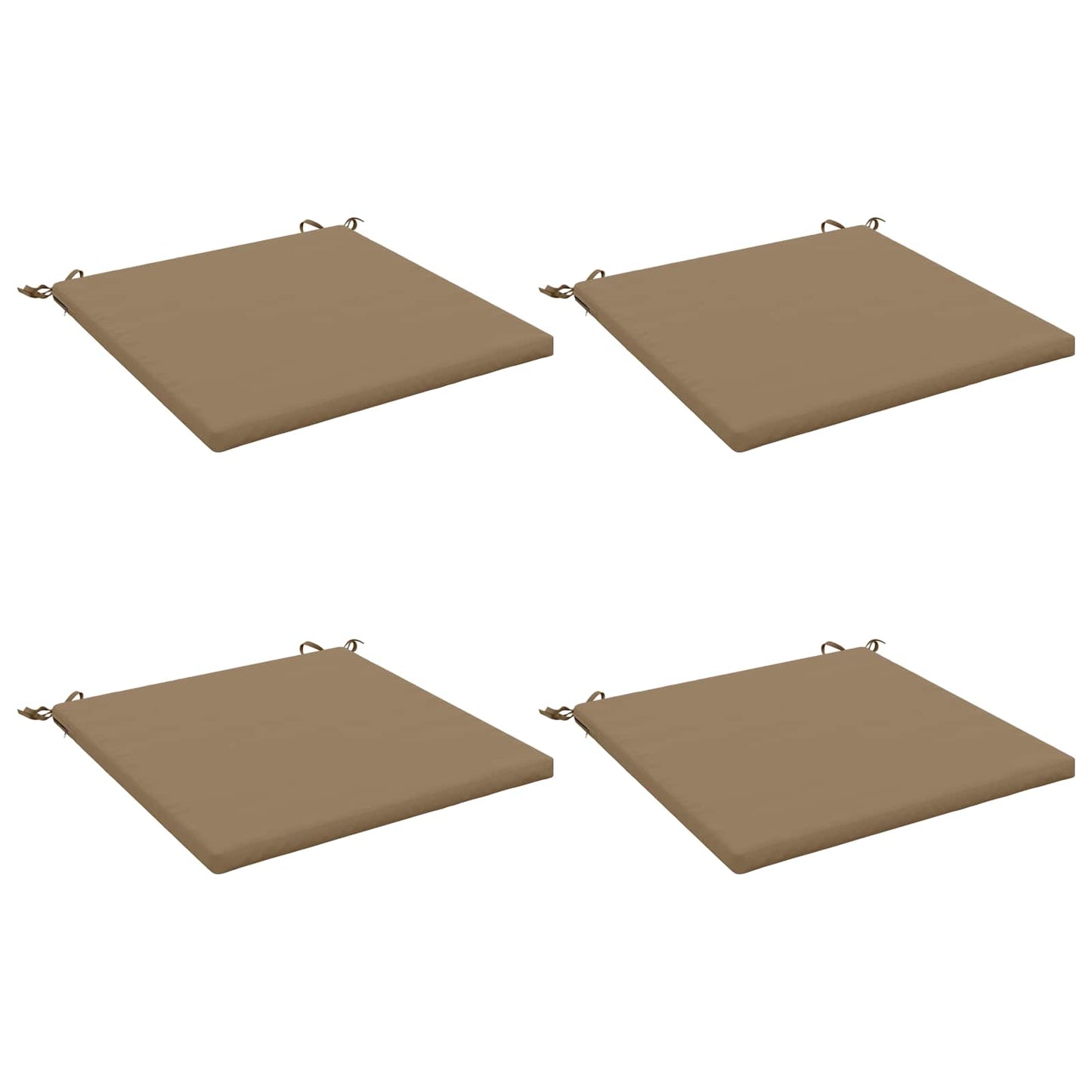 vidaXL 4-Piece Seat Cushions SOEST 4 pcs 100% Polyester Taupe