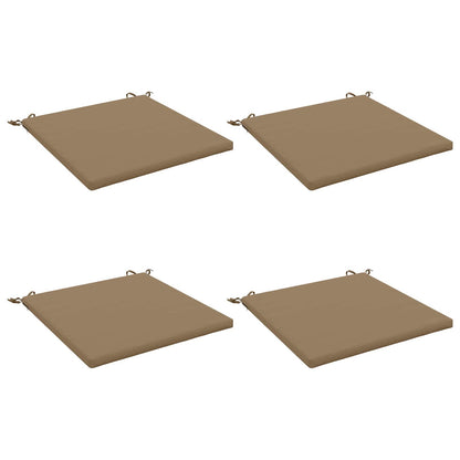 vidaXL 4-Piece Seat Cushions SOEST 4 pcs 100% Polyester Taupe