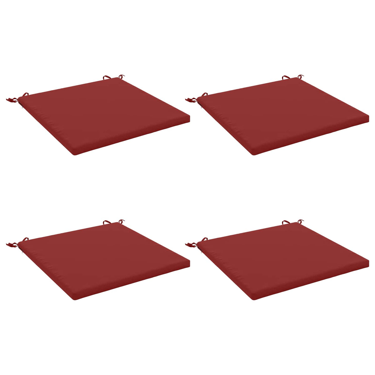 vidaXL 4-Piece Seat Cushions SOEST 4 pcs 100% Polyester Wine Red