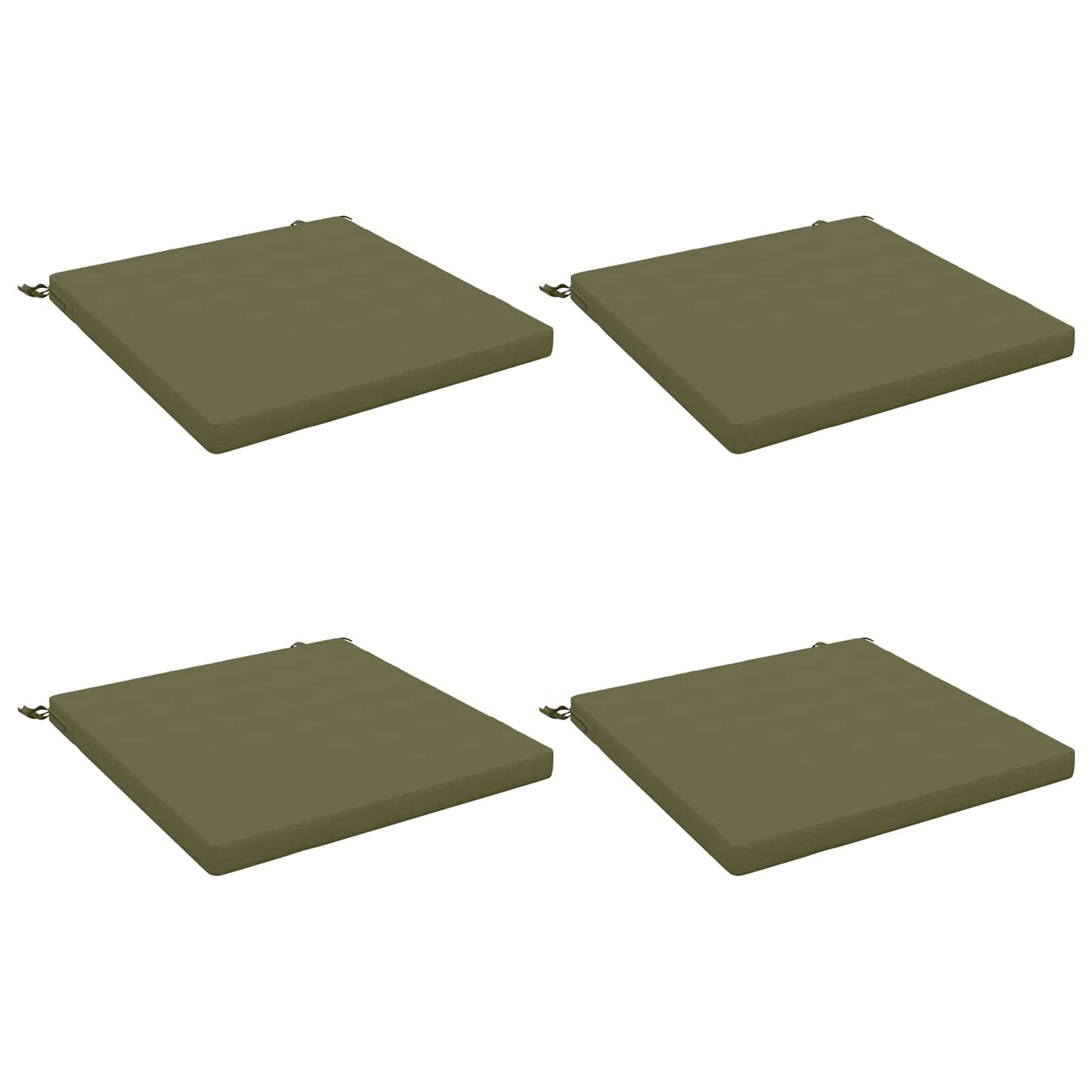 vidaXL 4-Piece Seat Cushions SOEST 4 pcs 100% Polyester Olive Green