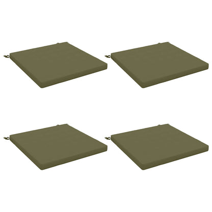 vidaXL 4-Piece Seat Cushions SOEST 4 pcs 100% Polyester Olive Green