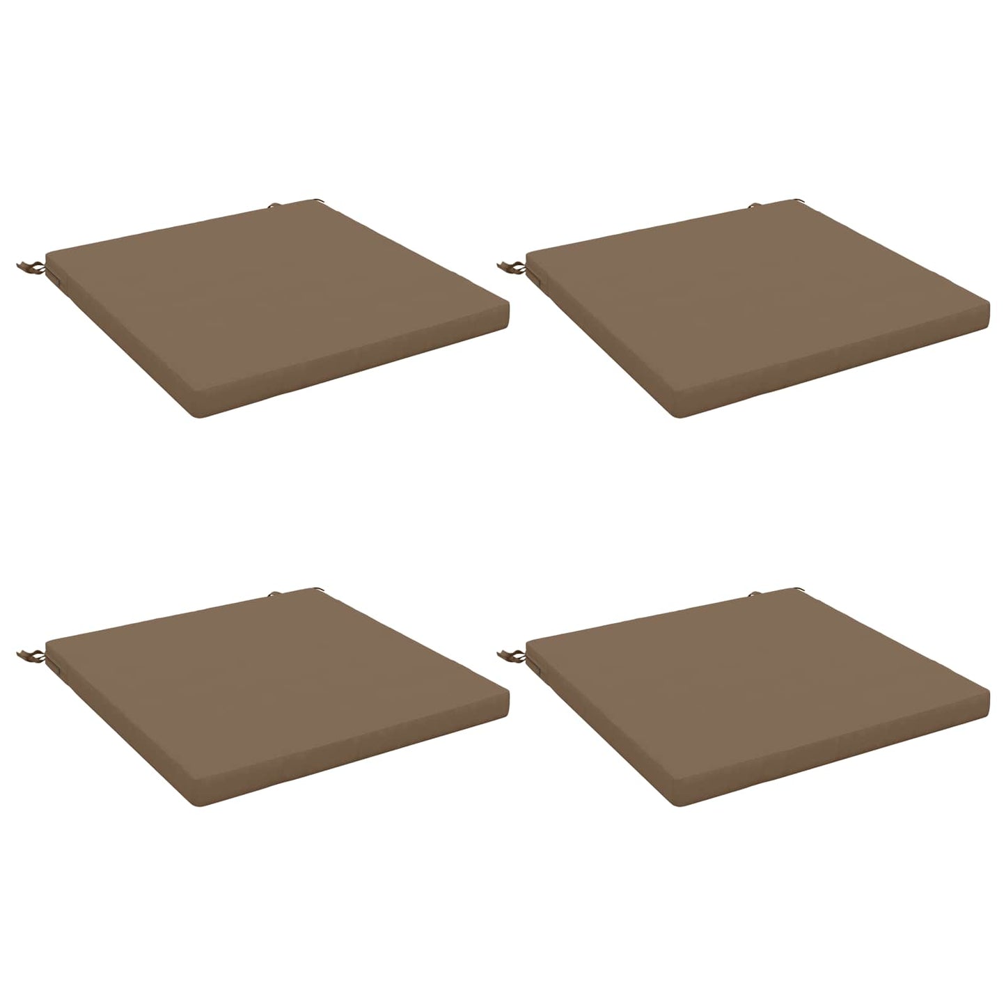 vidaXL 4-Piece Seat Cushions SOEST 4 pcs 100% Polyester Taupe