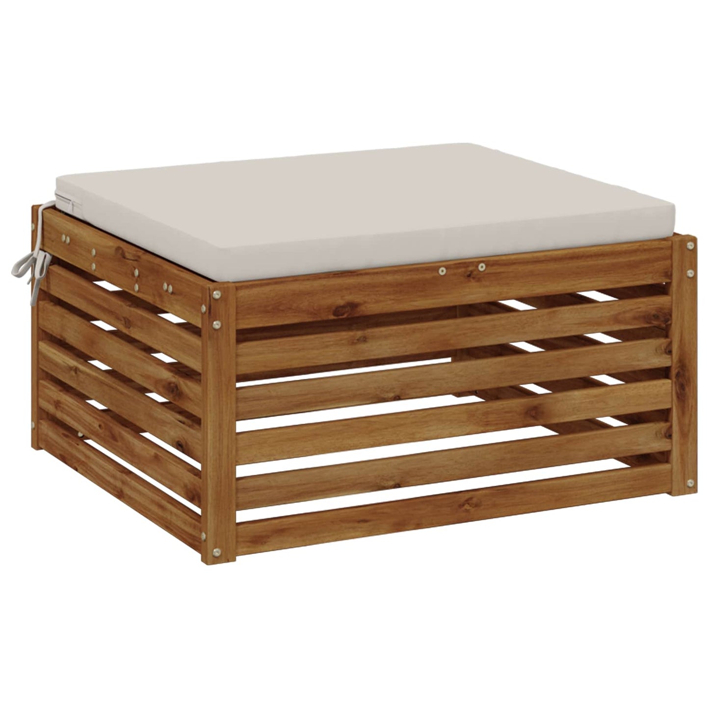 vidaXL 1-Piece Seat Cushion SOEST 100% Polyester White 60 x 60 x 5 cm