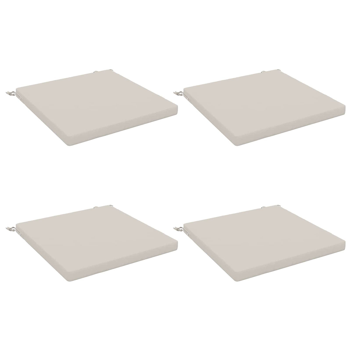 vidaXL 4-Piece Seat Cushions SOEST 4 pcs 100% Polyester White