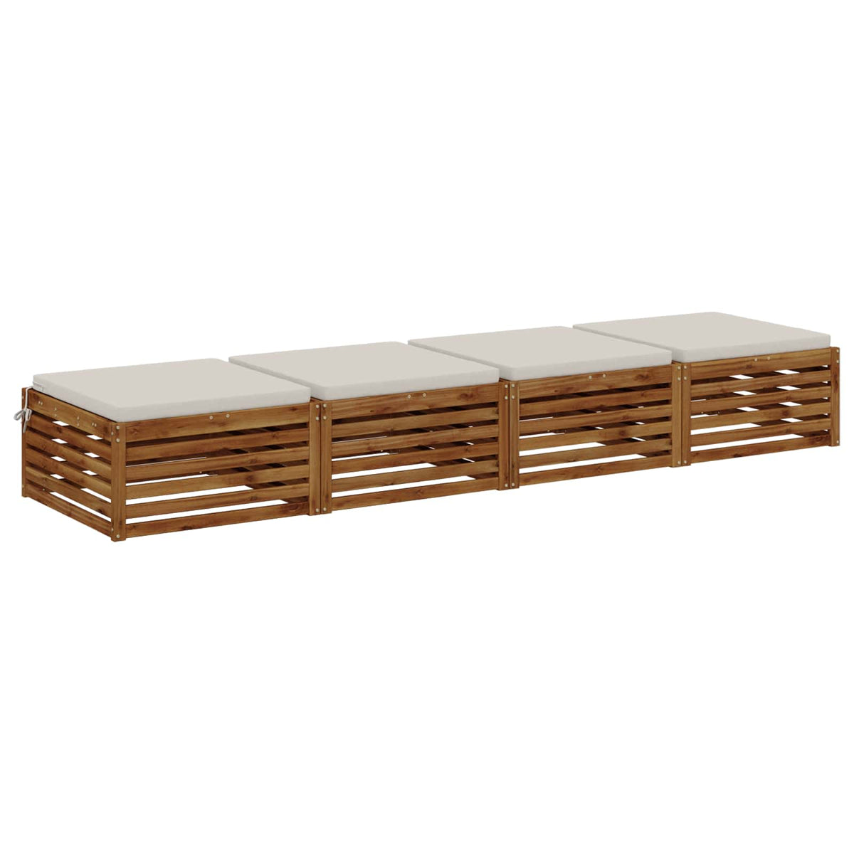 vidaXL 4-Piece Seat Cushions SOEST 4 pcs 100% Polyester White