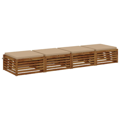 vidaXL 4-Piece Seat Cushions SOEST 4 pcs 100% Polyester Sand