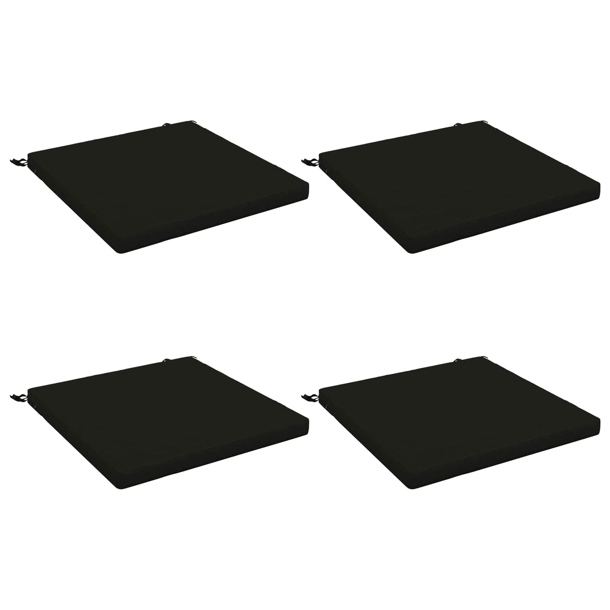 vidaXL 4-Piece Seat Cushions SOEST 4 pcs 100% Polyester Black