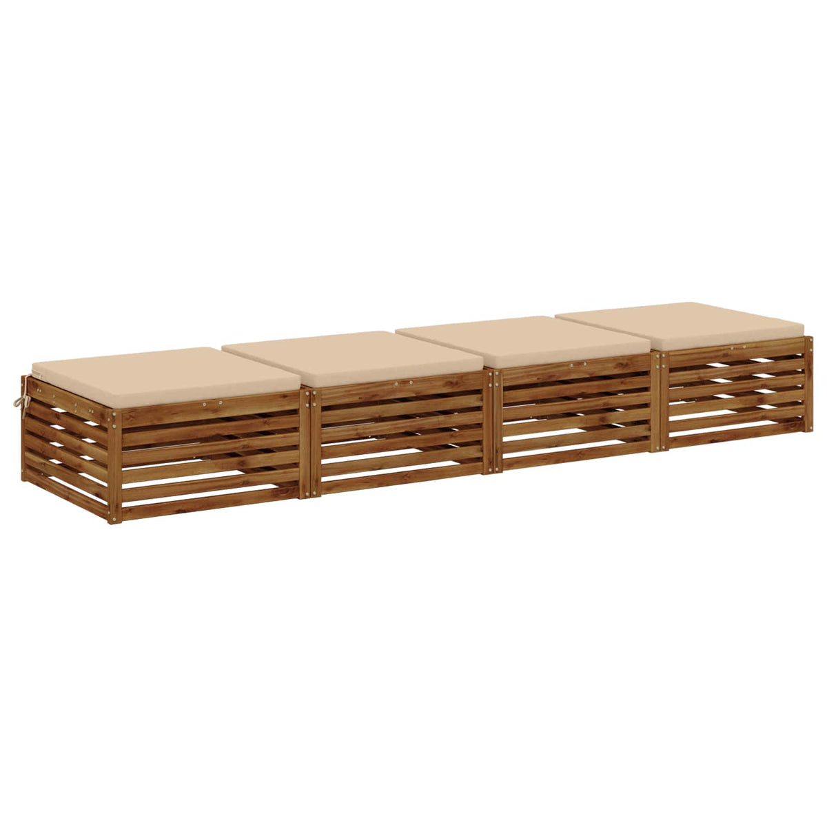 vidaXL 4-Piece Seat Cushions SOEST 4 pcs 100% Polyester Cream