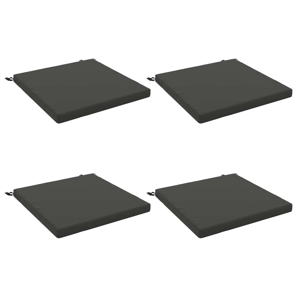 vidaXL 4-Piece Seat Cushions SOEST 4 pcs 100% Polyester Anthracite