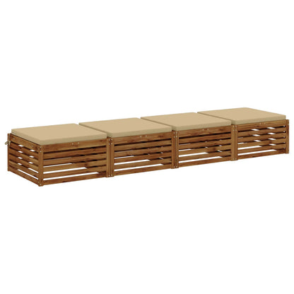 vidaXL 4-Piece Seat Cushions SOEST 4 pcs 100% Polyester Beige
