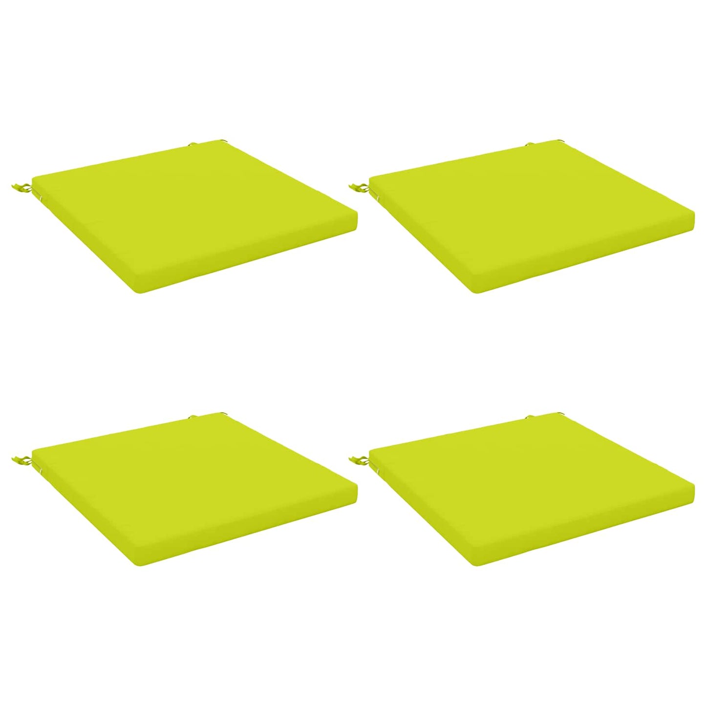 vidaXL 4-Piece Seat Cushions SOEST 4 pcs 100% Polyester Bright Green