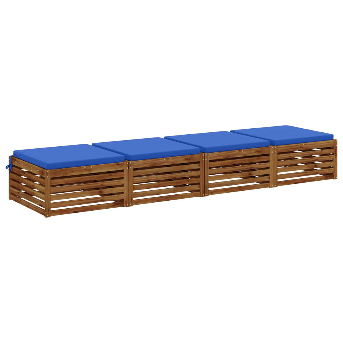 vidaXL 4-Piece Seat Cushions SOEST 4 pcs 100% Polyester Royal Blue