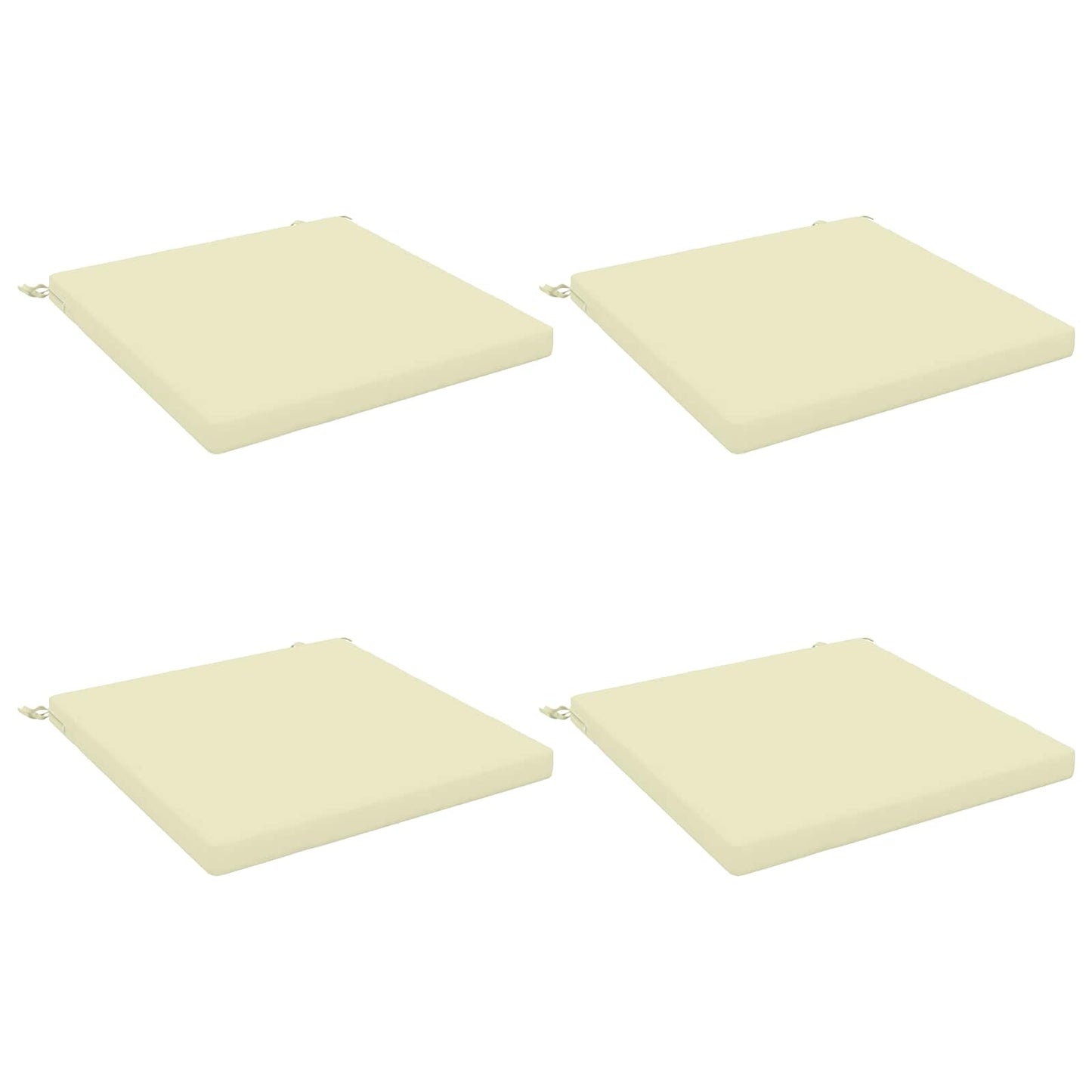 vidaXL 4-Piece Seat Cushions SOEST 4 pcs 100% Polyester Cream