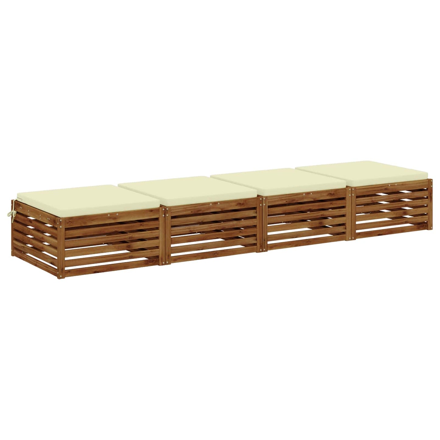 vidaXL 4-Piece Seat Cushions SOEST 4 pcs 100% Polyester Cream