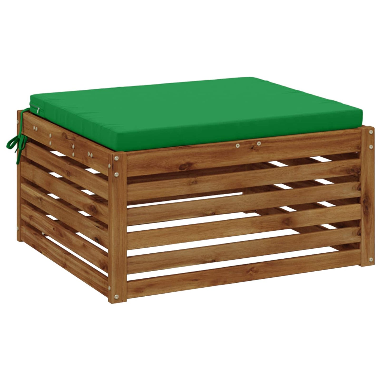 vidaXL 1-Piece Seat Cushion SOEST 100% Polyester Green 60 x 60 x 5 cm