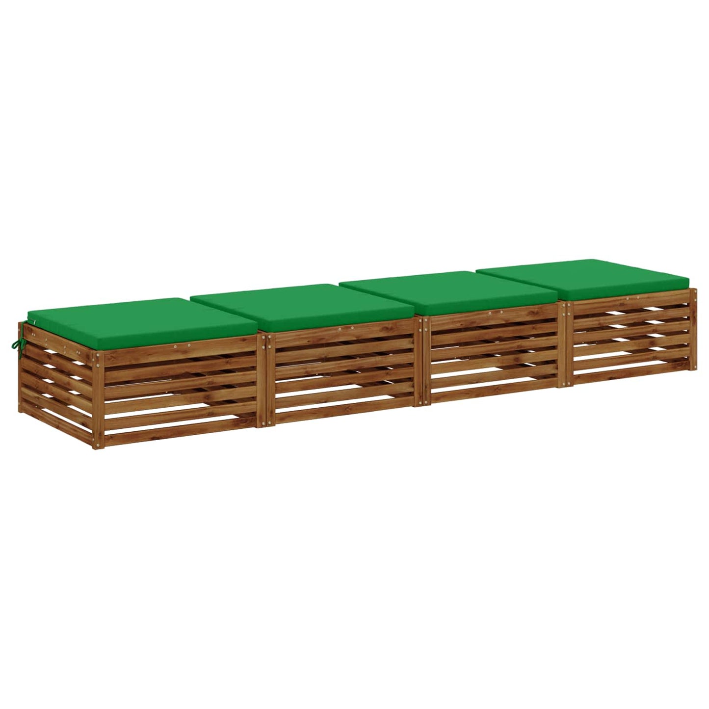 vidaXL 4-Piece Seat Cushions SOEST 4 pcs 100% Polyester Green