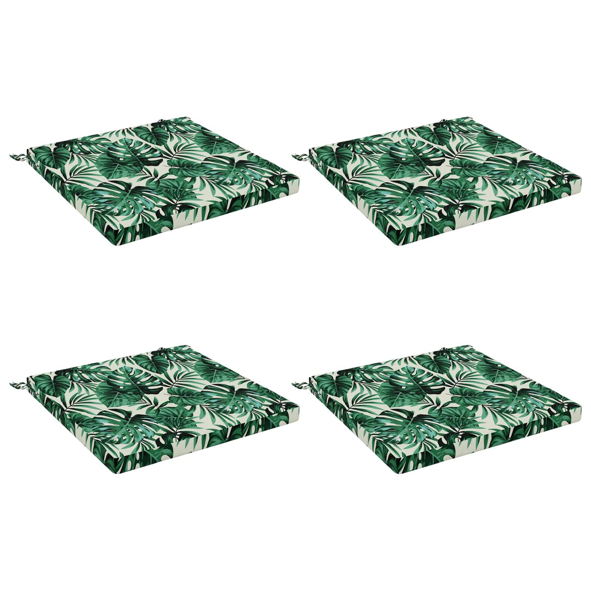 vidaXL 4-Piece Seat Cushions SOEST 4 pcs 100% Polyester Leaf Pattern