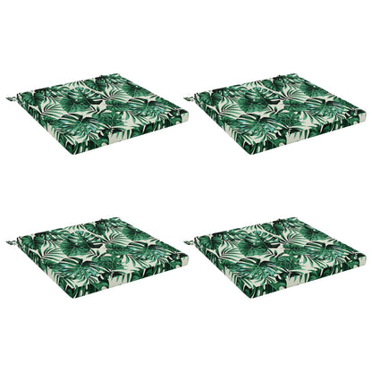 vidaXL 4-Piece Seat Cushions SOEST 4 pcs 100% Polyester Leaf Pattern