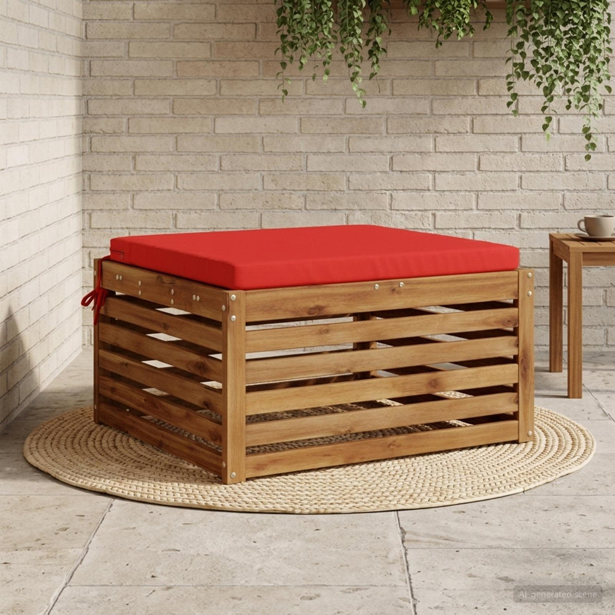 vidaXL 1-Piece Seat Cushion SOEST 100% Polyester Red 60 x 60 x 5 cm