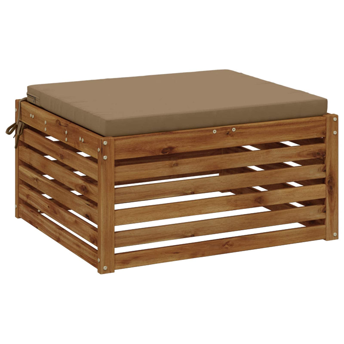 vidaXL 1-Piece Seat Cushion SOEST 100% Polyester Taupe 60 x 60 x 5 cm