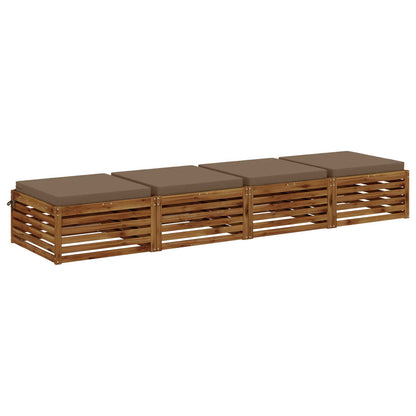 vidaXL 4-Piece Seat Cushions SOEST 4 pcs 100% Polyester Taupe