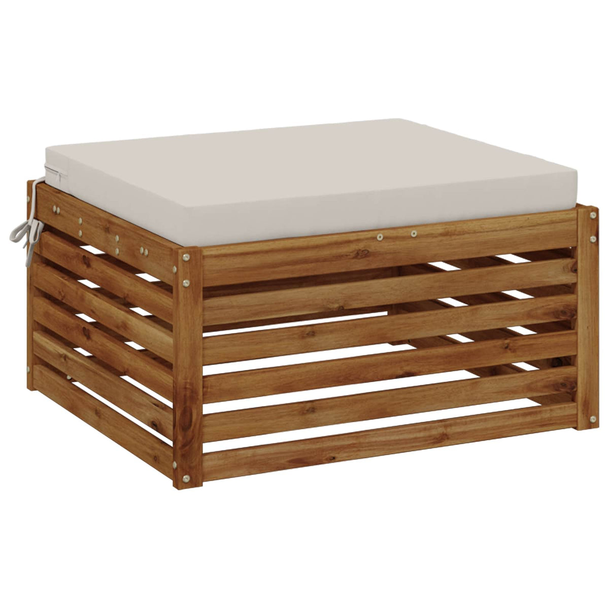vidaXL 1-Piece Seat Cushion SOEST 100% Polyester White 60 x 60 x 7 cm