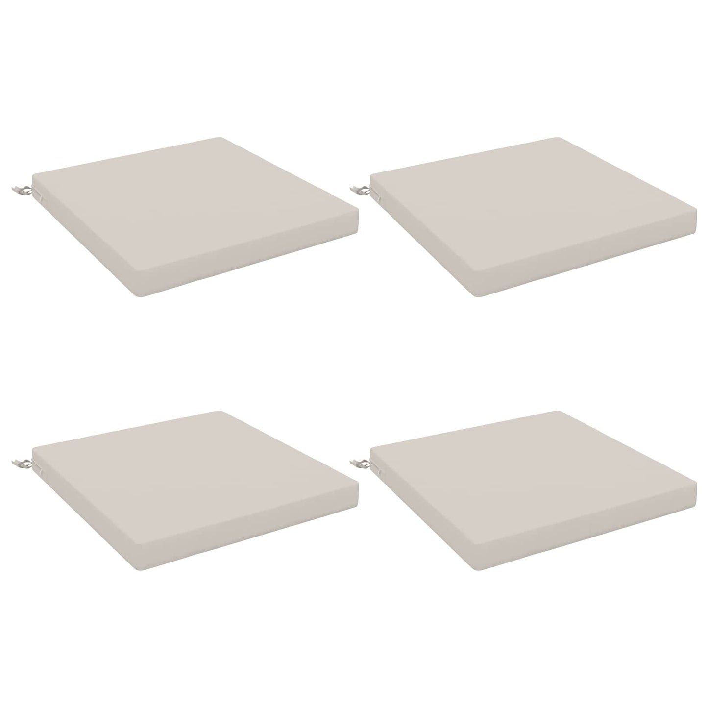 vidaXL 4-Piece Seat Cushions SOEST 4 pcs 100% Polyester White
