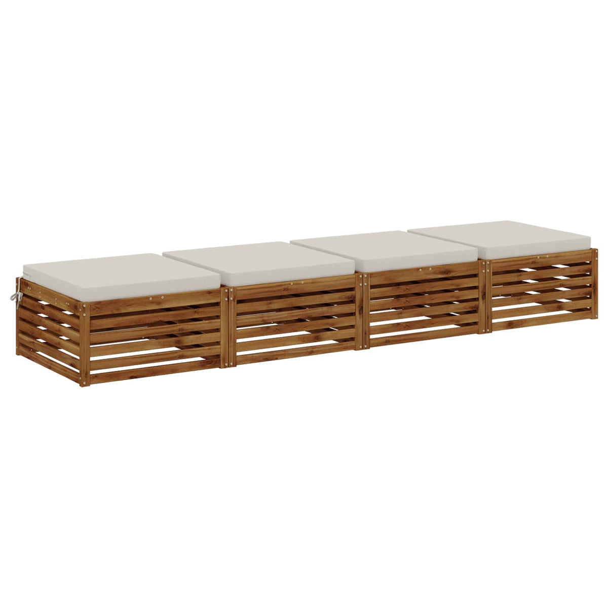 vidaXL 4-Piece Seat Cushions SOEST 4 pcs 100% Polyester White