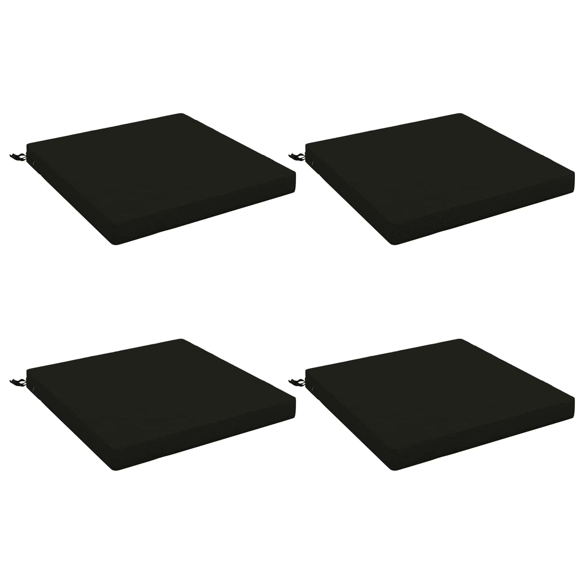vidaXL 4-Piece Seat Cushions SOEST 4 pcs 100% Polyester Black