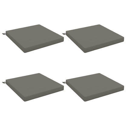 vidaXL Seat Cushions SOEST 4 pcs 100% Polyester Grey 60 x 60 x 7 cm