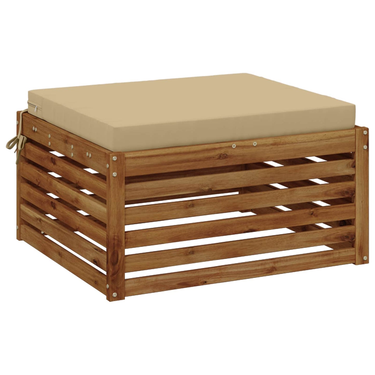 vidaXL 1-Piece Seat Cushion SOEST 100% Polyester Beige 60 x 60 x 7 cm