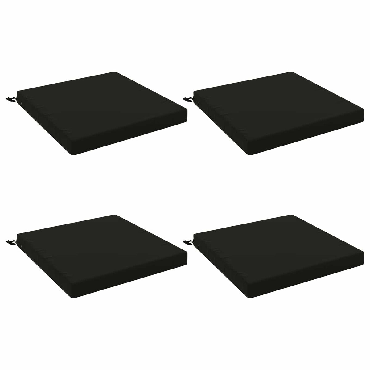 vidaXL 4-Piece Seat Cushions SOEST 4 pcs 100% Polyester Black