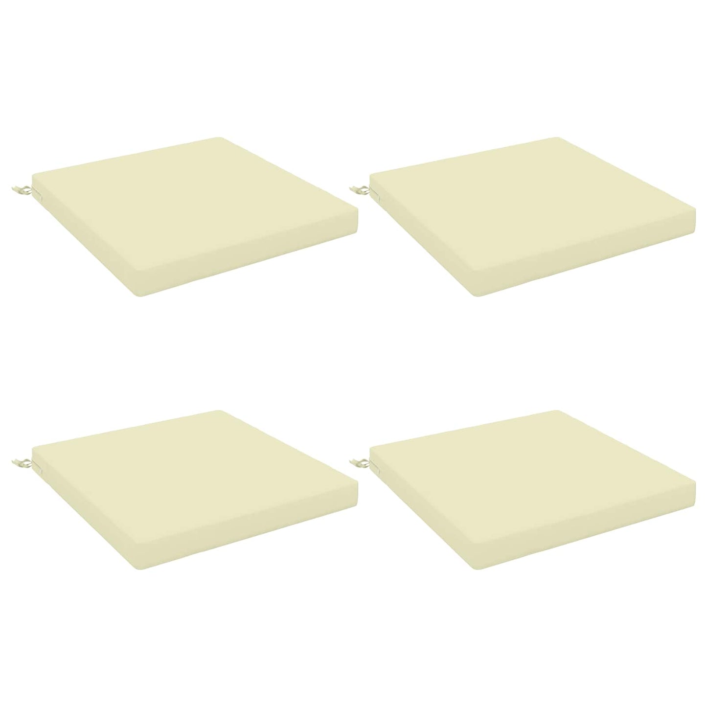 vidaXL 4-Piece Seat Cushions SOEST 4 pcs 100% Polyester Cream