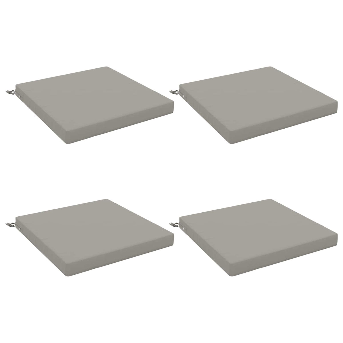 vidaXL 4-Piece Seat Cushions SOEST 4 pcs 100% Polyester Grey