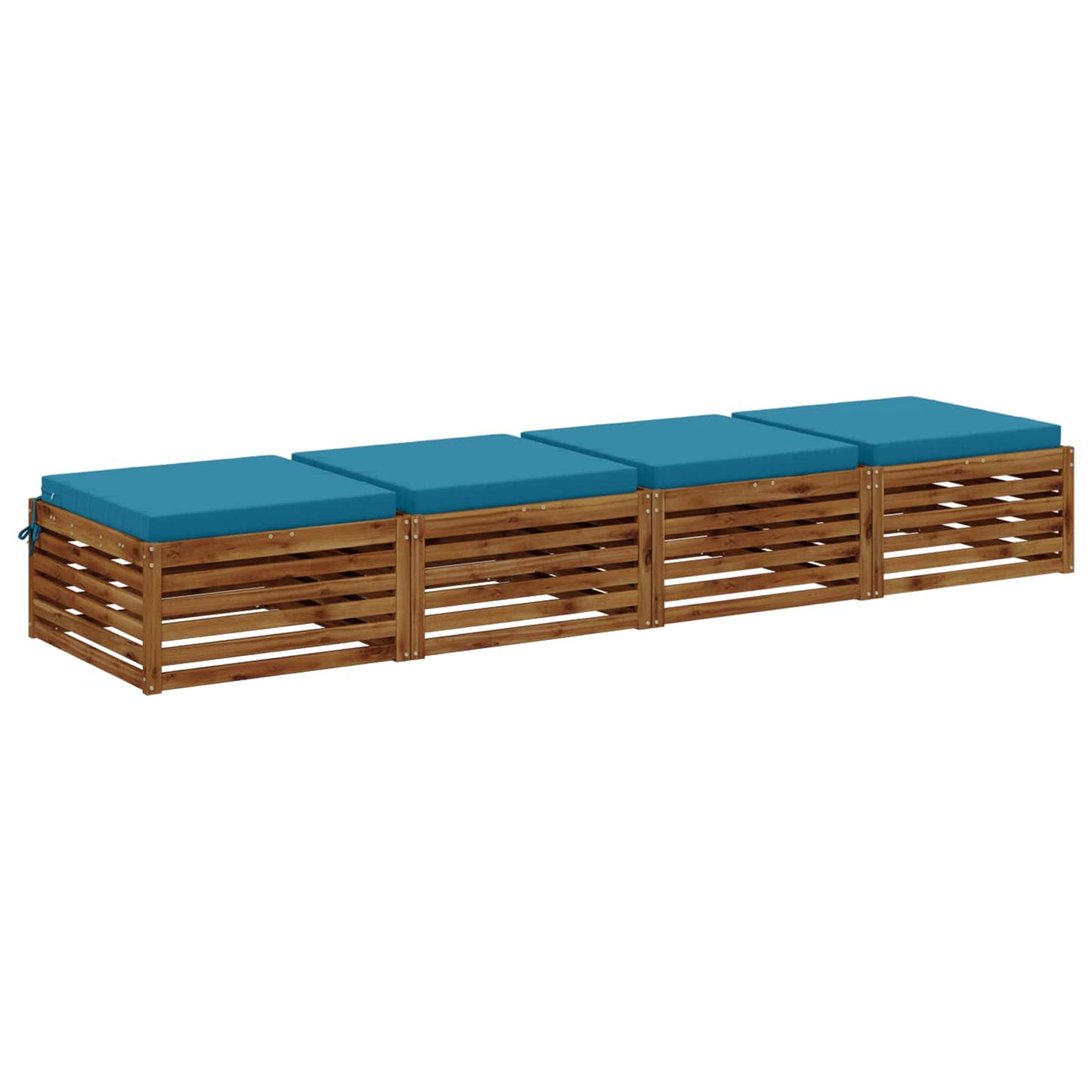 vidaXL 4-Piece Seat Cushions SOEST 4 pcs 100% Polyester Light Blue