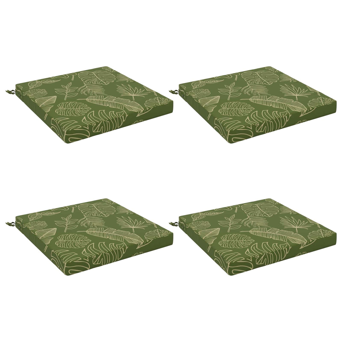 vidaXL 4-Piece Seat Cushions SOEST 4 pcs 100% Polyester Leaf Design