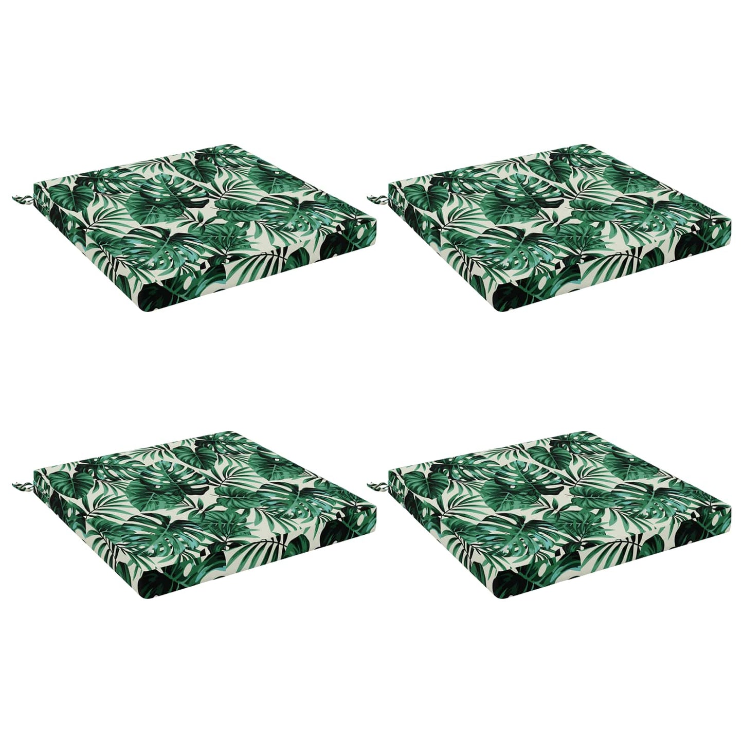 vidaXL 4-Piece Seat Cushions SOEST 4 pcs 100% Polyester Leaf Pattern