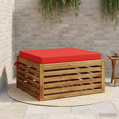vidaXL 1-Piece Seat Cushion SOEST 100% Polyester Red 70 x 70 x 7 cm