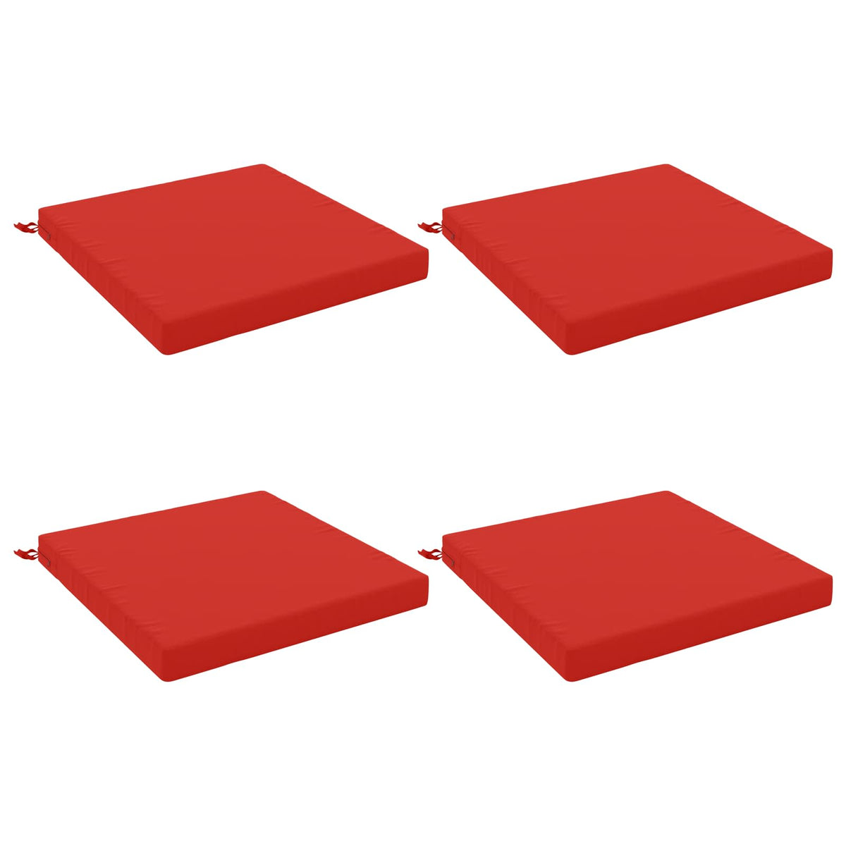 vidaXL 4-Piece Seat Cushions SOEST 4 pcs 100% Polyester Red
