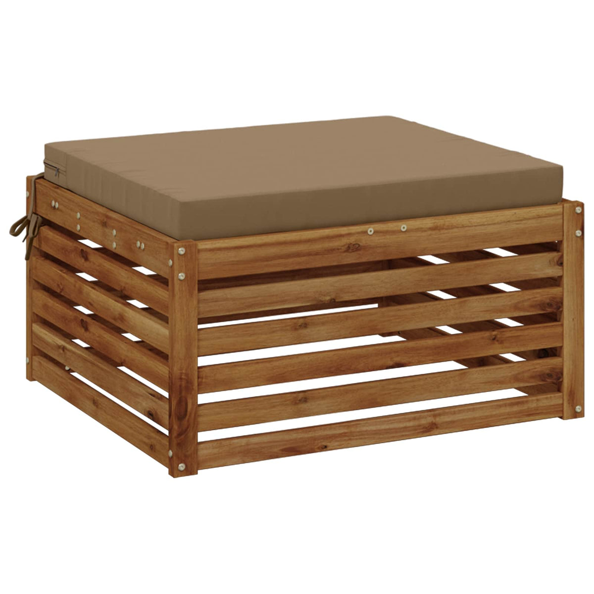 vidaXL 1-Piece Seat Cushion SOEST 100% Polyester Taupe 60 x 60 x 7 cm