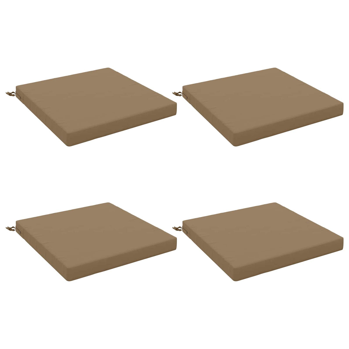 vidaXL 4-Piece Seat Cushions SOEST 4 pcs 100% Polyester Taupe