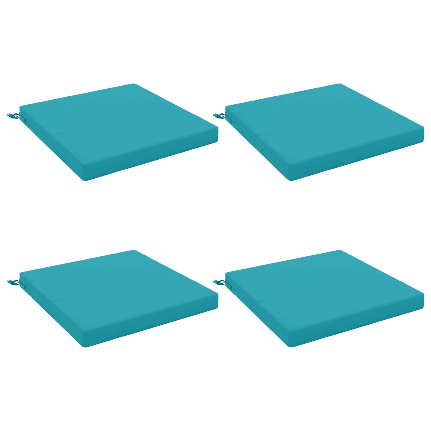 vidaXL 4-Piece Seat Cushions SOEST 4 pcs 100% Polyester Turquoise