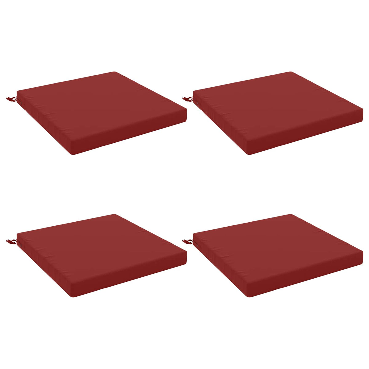 vidaXL 4-Piece Seat Cushions SOEST 4 pcs 100% Polyester Wine Red