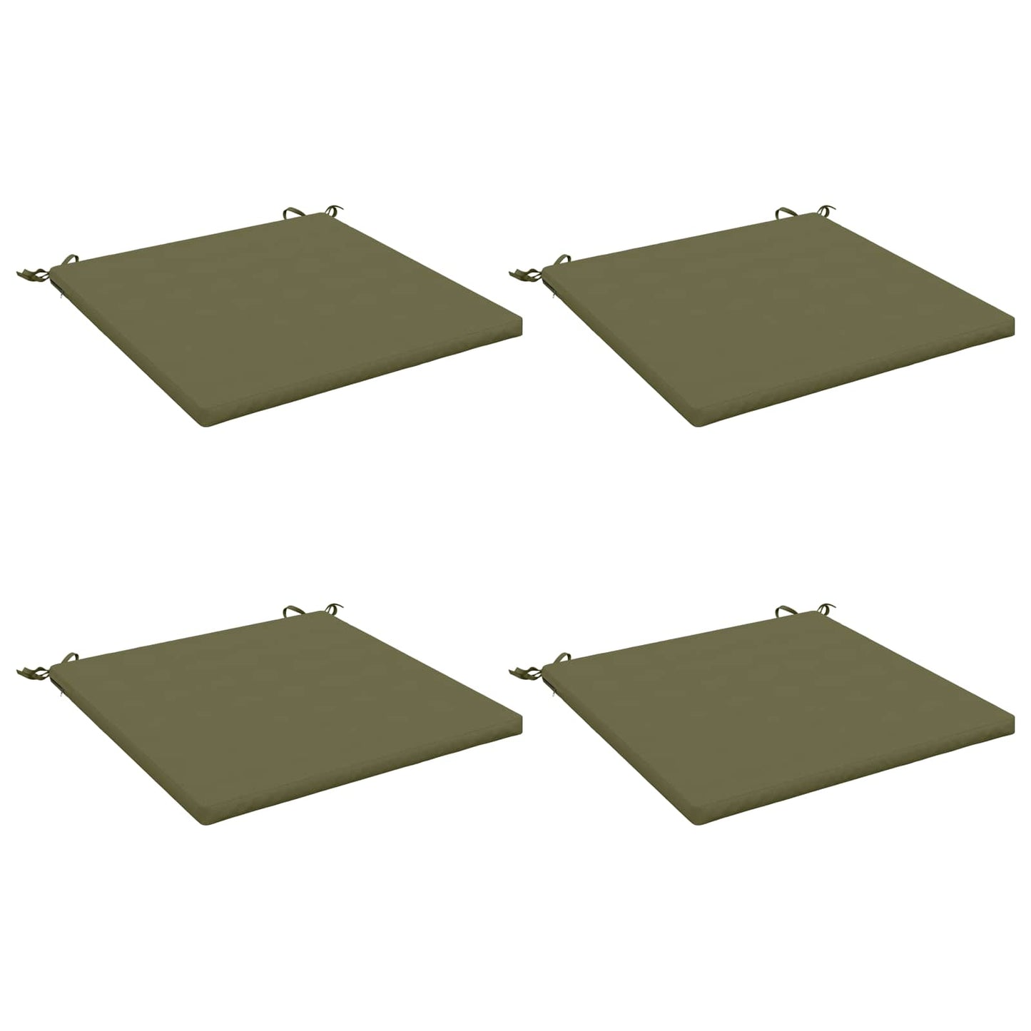 vidaXL 4-Piece Seat Cushions SOEST 4 pcs 100% Polyester Olive Green